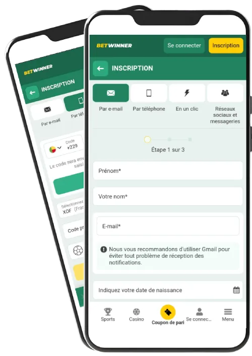 Les méthodes d’enregistrement sur Betwinner