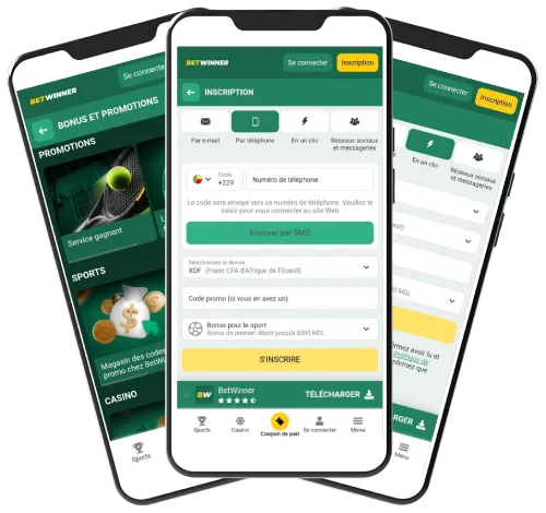 s'inscrire sur Betwinner au Bénin